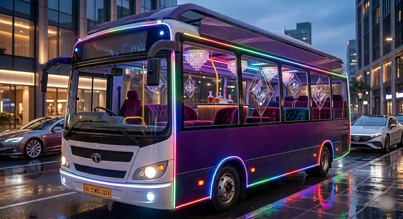 Elegant Party Bus Rental for Wedding Transportation